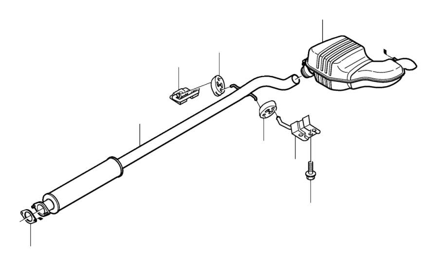 View 30672327 Muffler, rear Full-Sized Product Image