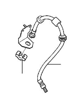 View 30736727 Bracket. Brake Line with Connections. (Left, Front) Full-Sized Product Image