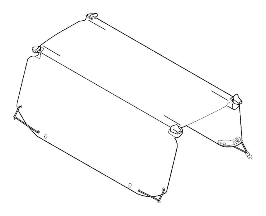 View 39868804 Cargo Cover (Off Black, Interior code: 5X7X, 5XBX, 5XCX, 5XFX, 5XNX, 5XSX) Full-Sized Product Image