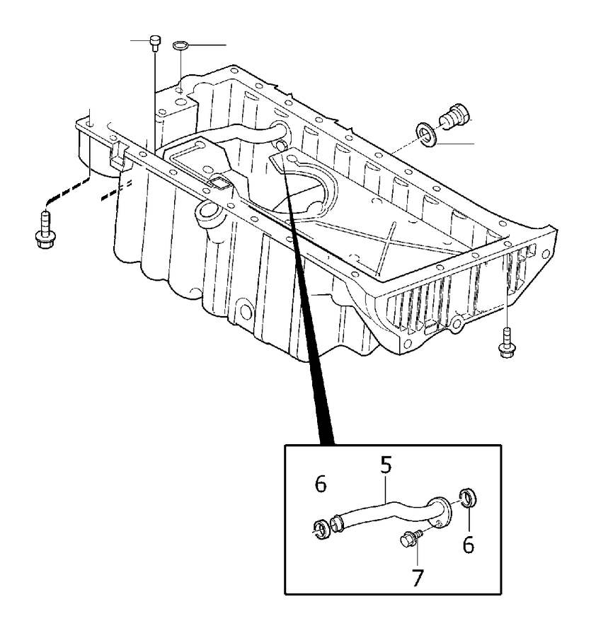 View 30777699 Oil Pan. Sump. Lubricating System. Full-Sized Product Image
