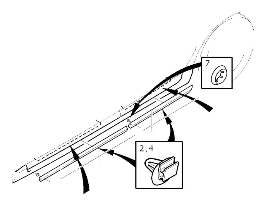 View 30678135 Door Molding (Right, Rear, Grey) Full-Sized Product Image