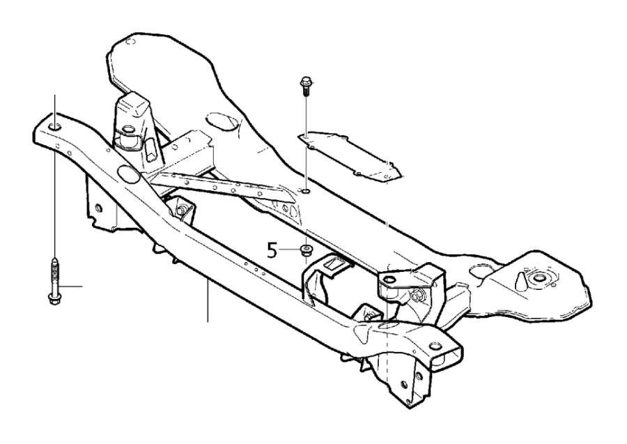 View 31360209 Suspension Subframe Crossmember Full-Sized Product Image
