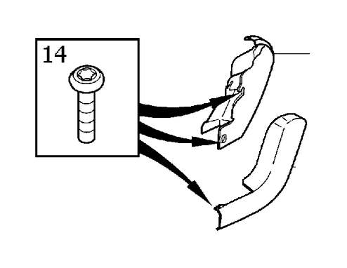 View 39975671 Seat Hinge Cover (Left, Right, Rear, Grey, Interior code: C070, C970, CBSB, CBQX, CUSU, CX0X, CH7X, CX0X, CX7X, CXSX, CBQX) Full-Sized Product Image