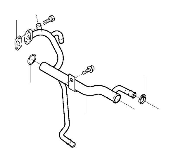 View 30713584 Inlet Pipe. Coolant Pump, Thermostat and Cable. Expansion Tank. Hoses. Radiator. Full-Sized Product Image