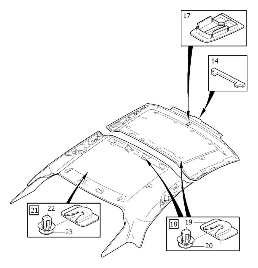 View 30787561 Clamp. Headliner. Full-Sized Product Image