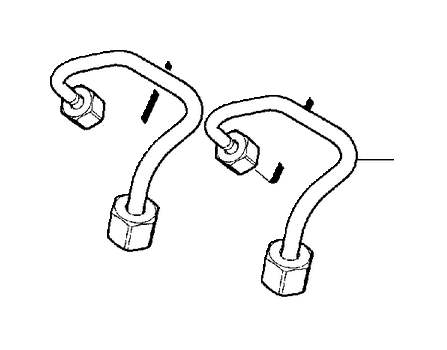 View 31303505 Fuel Pipe. Cylinder 3, 4. Injectors and Delivery Lines. Full-Sized Product Image
