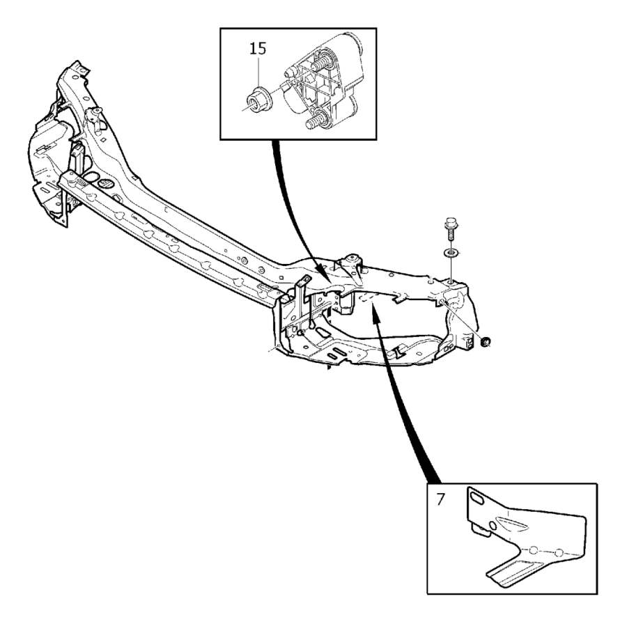 View 31299319 Radiator Support Panel (Front) Full-Sized Product Image