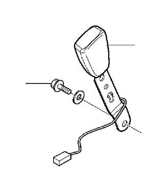 View 31436950 Seat Belt Receptacle (Right, Front) Full-Sized Product Image