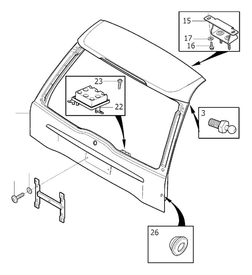 View 39852821 Liftgate (Rear) Full-Sized Product Image