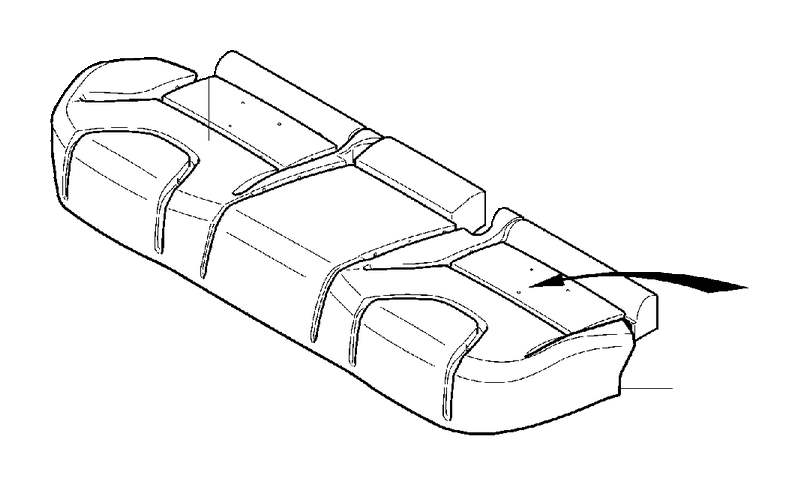View 30767991 Seat Cushion Pad (Rear) Full-Sized Product Image