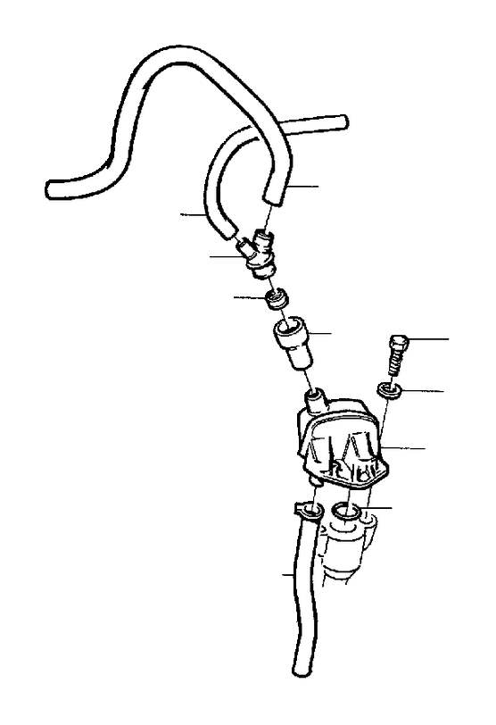View 1306602 GCP Hose. B17, B19, B21, B23. B200, B230. Crankcase Ventilation. Full-Sized Product Image
