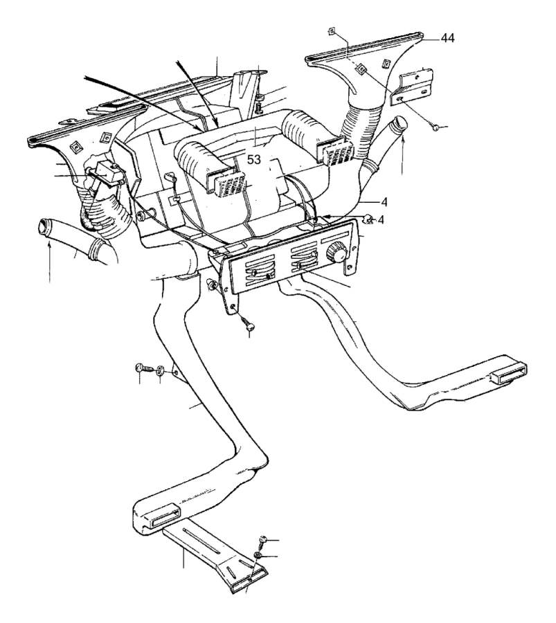 Volvo 260 Air Duct. B19. B20. B21. B27. (Left). Heater - 1214493 ...