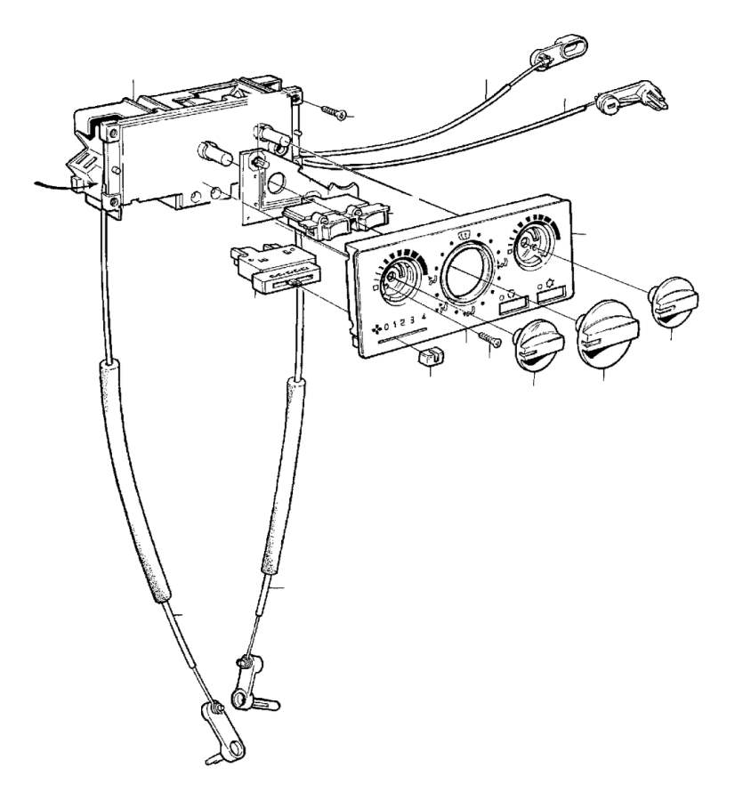 View 9144192 GCP Control Cable. Heater Controls. "TEMP". Without A.C. Without E.C.C. Full-Sized Product Image