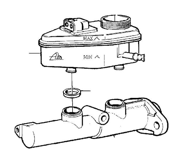 View 1273243 Master cylinder Full-Sized Product Image