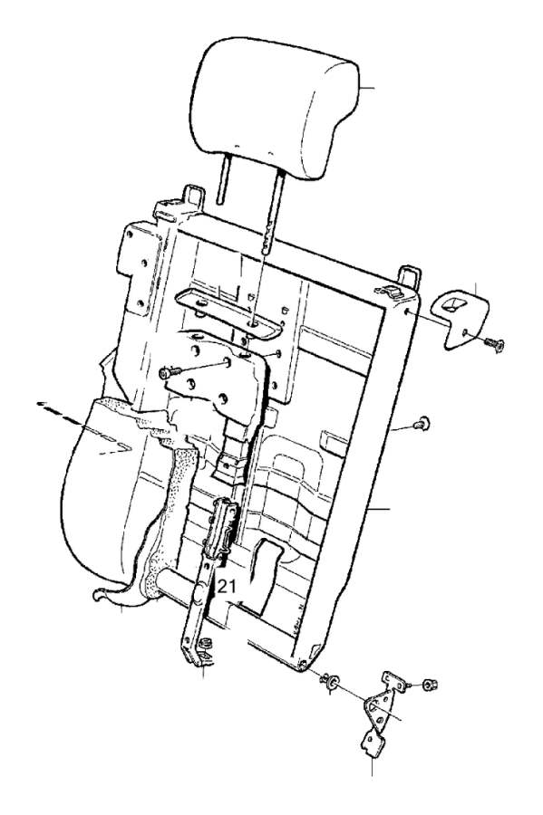 View 9156692 Seat frame, right Full-Sized Product Image
