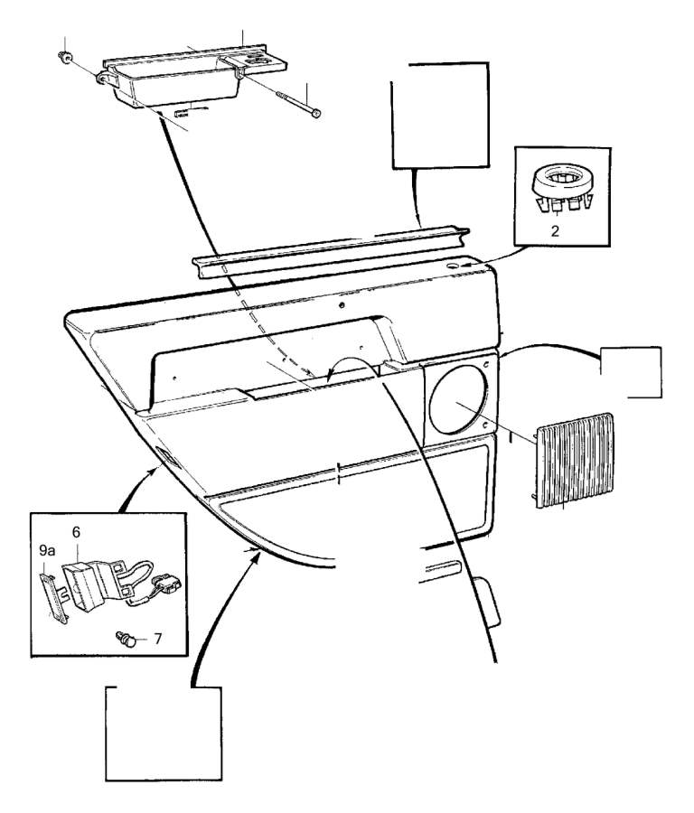 View 9158323 Door panel, left Full-Sized Product Image