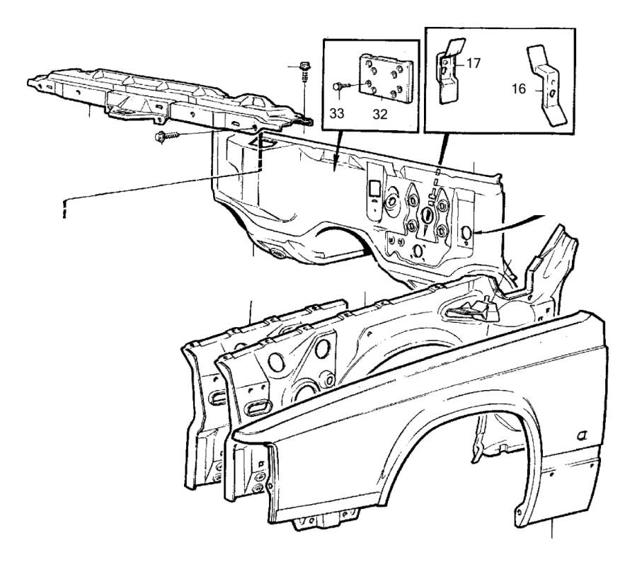 View 1355060 Front fender, right Full-Sized Product Image