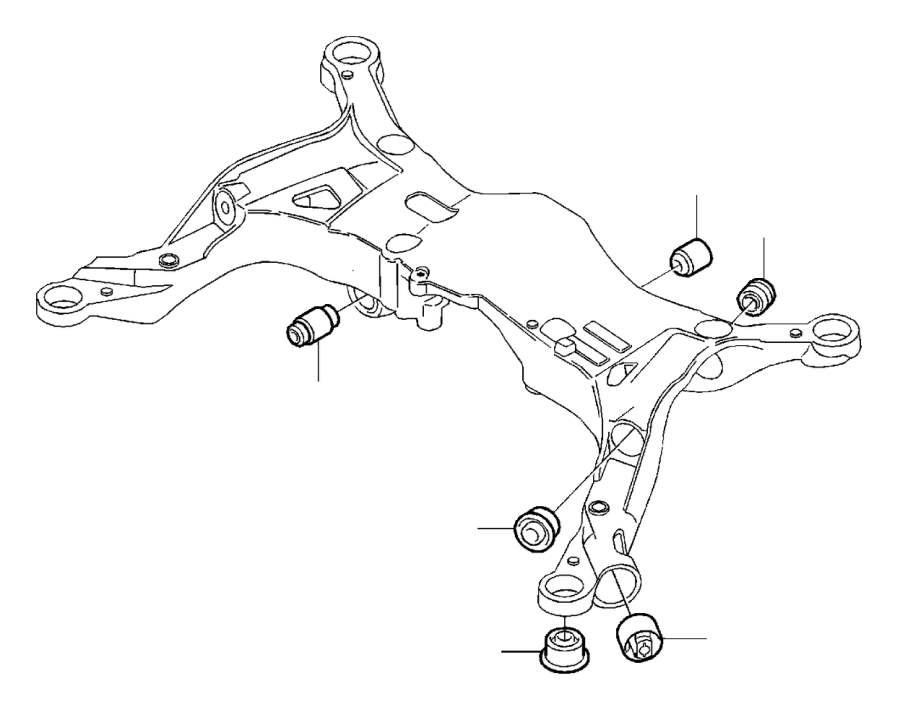 View 9157576 Suspension Crossmember Insulator (Left, Right, Rear) Full-Sized Product Image