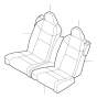 View Head Cushion. Head Restraint. Upholstery Seat. (Rear, Interior code: 5F7K, 5FS7, 5FXX) Full-Sized Product Image