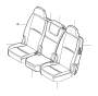 Image of Seat Cover (Left, Rear, Interior code: C900, C970) image for your 2007 Volvo XC90   