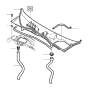 Image of Cowl Panel Drain Hose (Right, Rear) image for your Volvo C70  