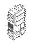 View Relay Retainer. Cable Harness Floor Section Component Parts. Housings and Terminals. Relay and Fuse Box Cargo Compartment (REM). 11/1 74/999. (Black) Full-Sized Product Image