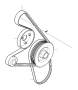 Image of Auxiliary Belt Drive. AC Compressor Crankshaft. Auxiliary aggregate Suspension. image for your 2001 Volvo S40