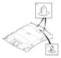 Image of Headliner (Interior code: 3X01, 3X0G, 3X0L, 3X0N, 3X0X, 3Z21) image for your Volvo S60  