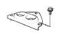 Image of GCP Bonnet Lock. Hood Bottom Section. Engine Bonnet with Fittings. Not included in Complete Body. (Lower). Parts. image for your 1989 Volvo 760