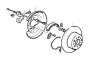 View Parking brake cable, left Full-Sized Product Image 1 of 6
