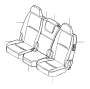 View Upholstery Seat. Seat Cover fasett A bl/bl. (Rear, Interior code: C900, C970) Full-Sized Product Image 1 of 2