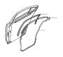 Image of Guide moulding, left image for your 2003 Volvo V70 XC