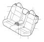 Image of Seat Back Cushion Cover (Left, Rear, Interior code: 5F7K) image for your 2007 Volvo S40   