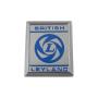 Image of BADGE, B/L, BLUE ON SILVER, 1970-1980. BRITISH LEYLAND BADGE. image