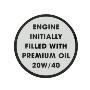 ENGINE OIL DECAL, Round.