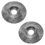 Image of DISCS, BRAKE DISCS, SLOTTED FRONT BRAKE ROTORS, TRW BRAND, SOLD AS A PAIR. BRAKE ROTOR, Front. image for your 1968 Triumph Spitfire