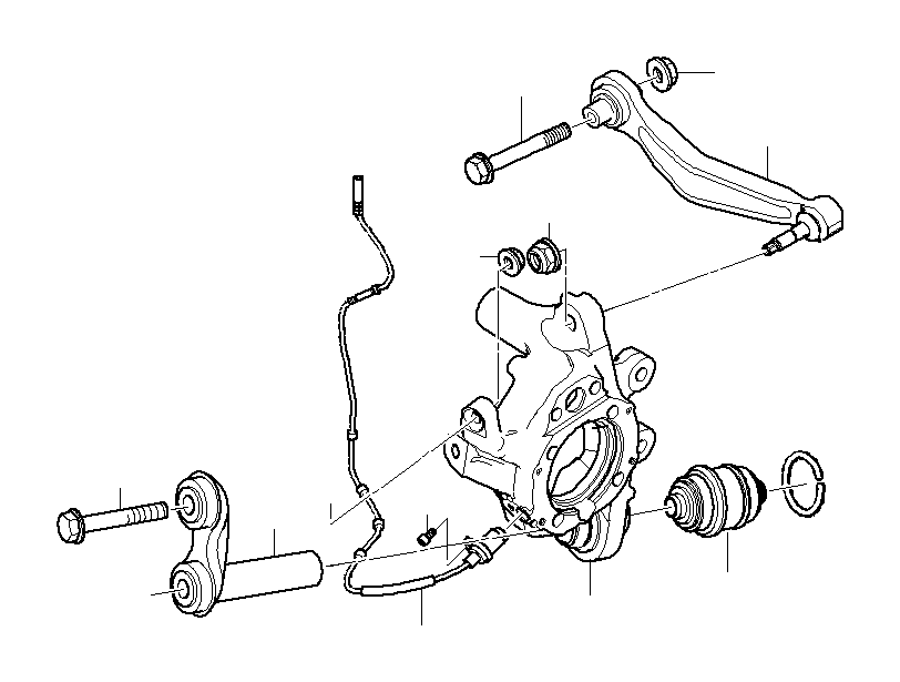 View 33326763119 Wheel carrier, rear left Full-Sized Product Image