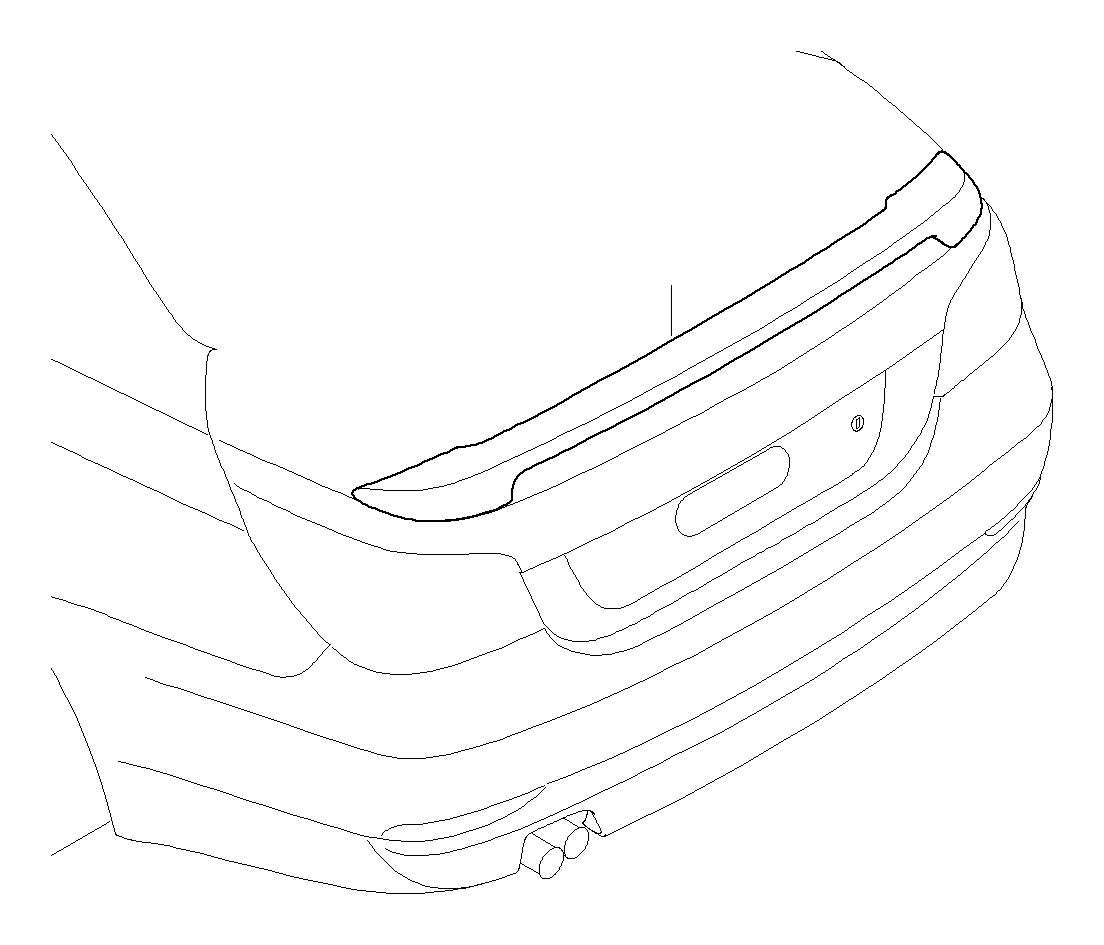 View 51710303107 Painted rear spoiler Full-Sized Product Image