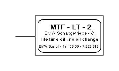 View 23007533514 Stick-on label, transmission oil Full-Sized Product Image