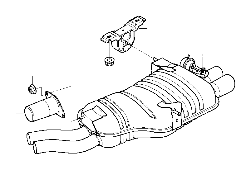 View 18107516921 Rear muffler Full-Sized Product Image