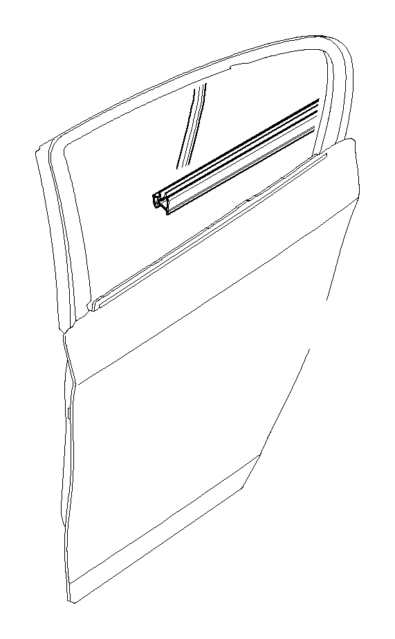 View 51357119216 Window well strip, outer, door, rear rgt Full-Sized Product Image