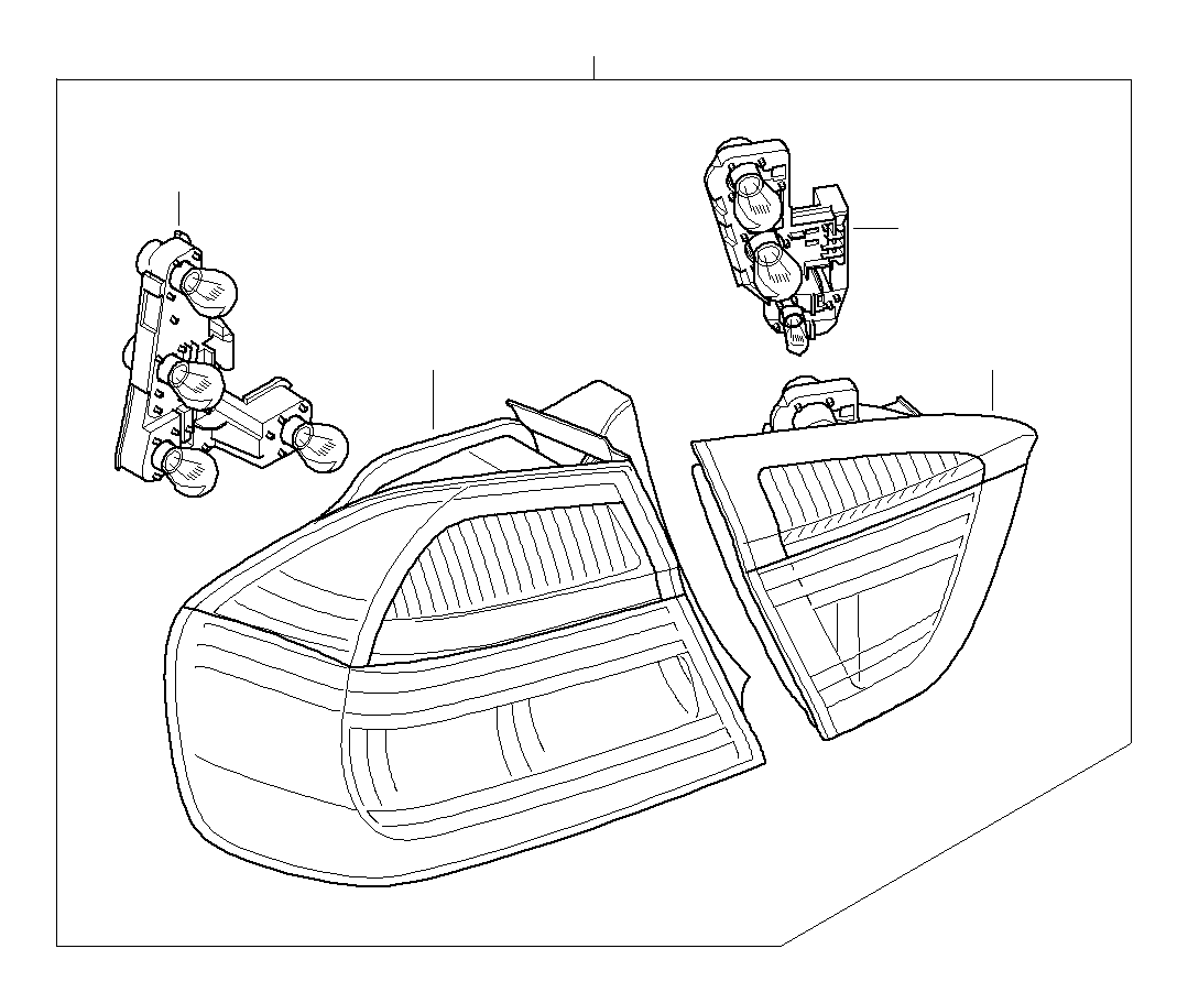View 63210406883 Rear light in trunk lid, left Full-Sized Product Image