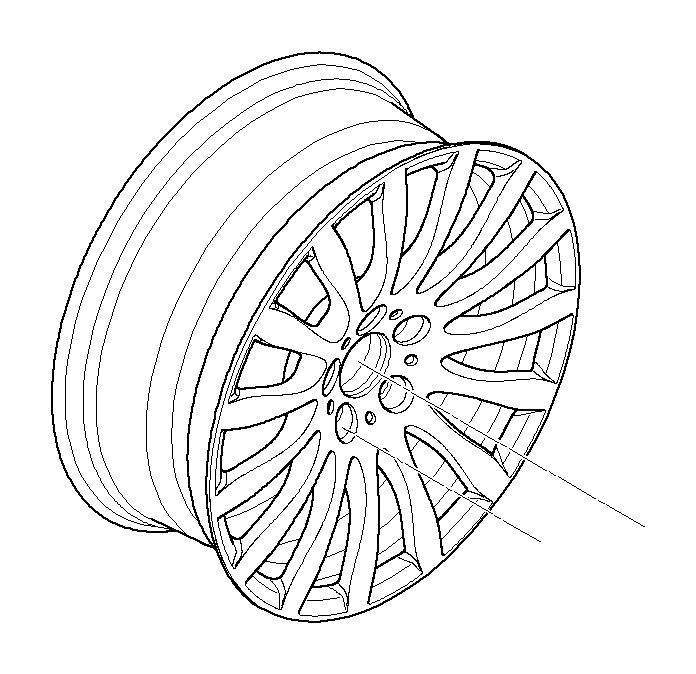 View 36116788787 Gloss-turned light alloy rim Full-Sized Product Image