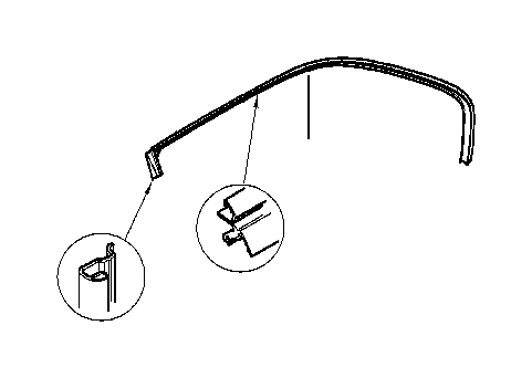 View 51228157877 LEFT REAR SEALING BETW.DOOR A.ROOF FRAME Full-Sized Product Image