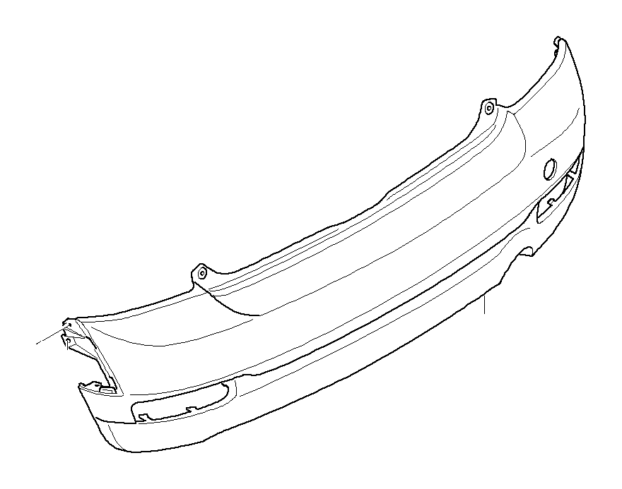View 51127199877 Bumper trim panel, primed, rear Full-Sized Product Image