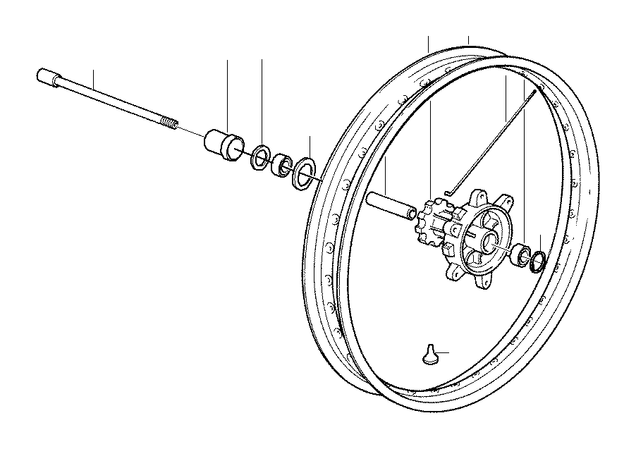 View 36318356847 Spoke wheel front Full-Sized Product Image