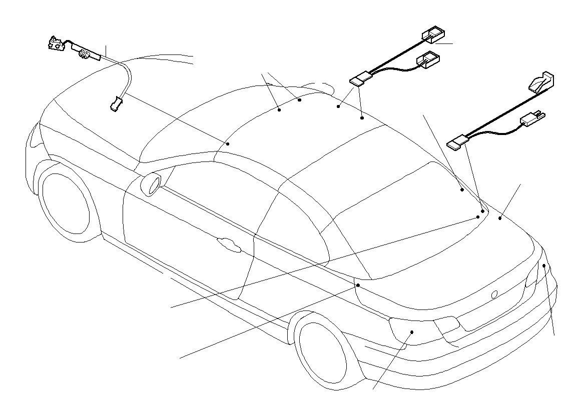 View 54377183321 Wiring harness for lock motor Full-Sized Product Image