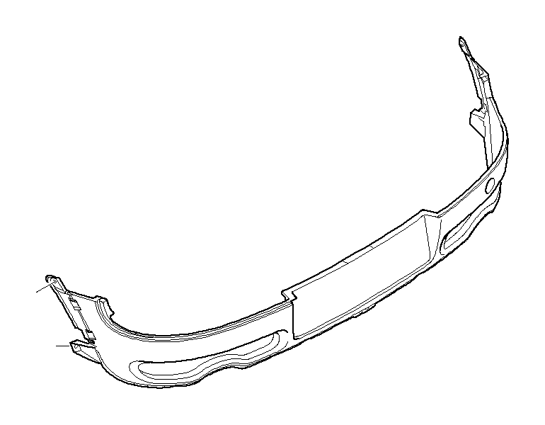 View 51122757493 Bumper trim panel, primed, rear Full-Sized Product Image