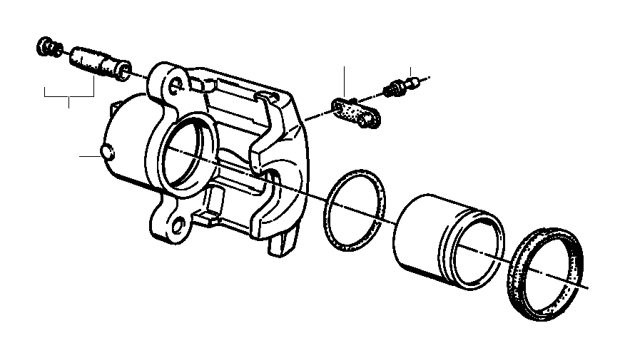 View 34111160379 Caliper housing left Full-Sized Product Image