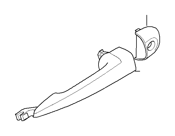 View 51217002281 cover, lock cylinder primed, left Full-Sized Product Image
